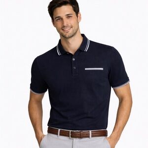 Boss Black Polo Shirt with Gray Accents